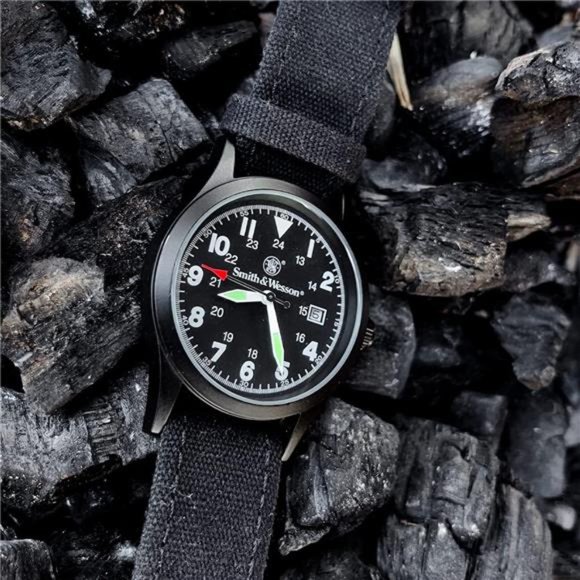 Men's Military Watch, 3 Interchangeable Canvas Straps, 3 ATM Water Resistant - Picture 11 of 12